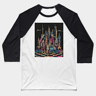 Urban Strategy: Chess City Skyline Tee gift Baseball T-Shirt